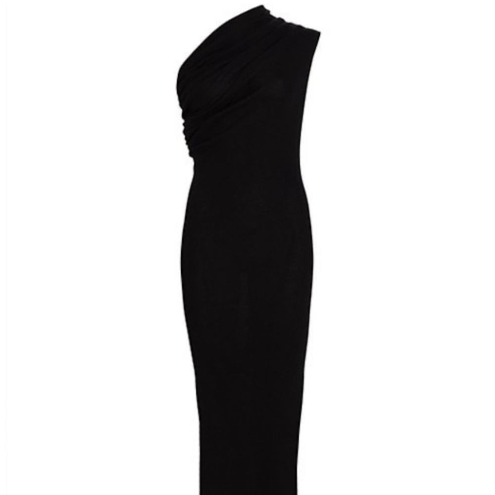 Rick Owens Asymmetrical Wool Dress